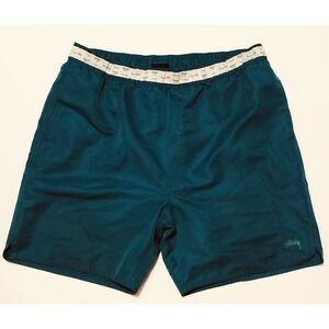 Stussy Mens - Stock Water Shorts- Teal Or Green Blue Color Fast Shipping